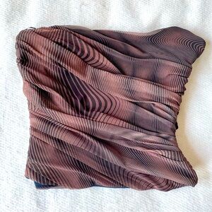 Beautiful Draped top ZARA with zipper on both sides. Size S